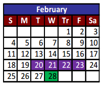 District School Academic Calendar for Desert View Middle School for February 2018