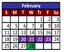 District School Academic Calendar for Mission Valley Elementary for February 2018