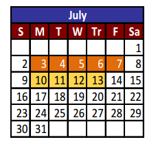 District School Academic Calendar for Riverside High School for July 2017