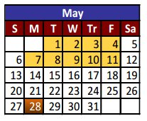 District School Academic Calendar for Desert View Middle School for May 2018