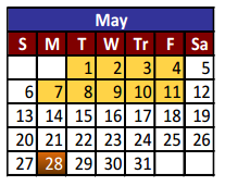 District School Academic Calendar for North Loop Elementary for May 2018