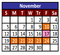 District School Academic Calendar for Eastwood Heights Elementary for November 2017