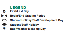 District School Academic Calendar Legend for Alief Learning Ctr (6-12)