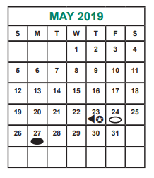 District School Academic Calendar for Hearne Elementary School for May 2019