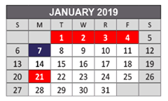 District School Academic Calendar for Bolin Elementary School for January 2019