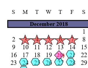 District School Academic Calendar for E C Mason Elementary for December 2018