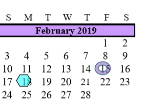 District School Academic Calendar for Laura Ingalls Wilder for February 2019