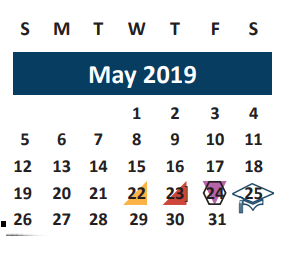 District School Academic Calendar for Carver Pre-k Center for May 2019