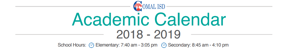 District School Academic Calendar for Canyon Middle