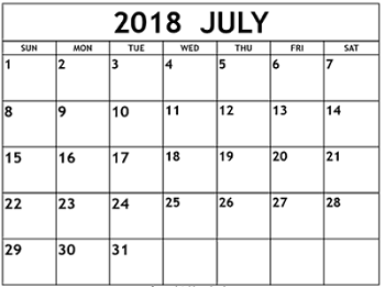 District School Academic Calendar for Oak Ridge Elementary for July 2018