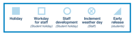 District School Academic Calendar Legend for Flex 11
