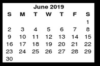 District School Academic Calendar for Driscoll Middle School for June 2019