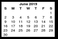 District School Academic Calendar for Cunningham Middle School for June 2019