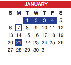 District School Academic Calendar for Sidney H Poynter for January 2019