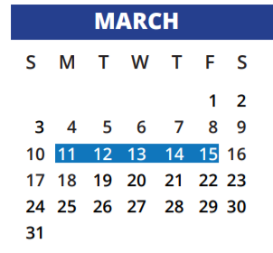 District School Academic Calendar for Ault Elementary School for March 2019