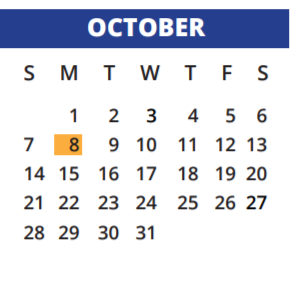 District School Academic Calendar for Sampson Elementary for October 2018