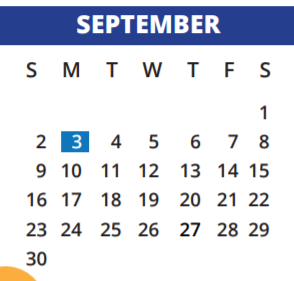 District School Academic Calendar for Sampson Elementary for September 2018