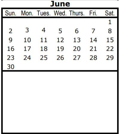 District School Academic Calendar for Arthur Kramer Elementary School for June 2019