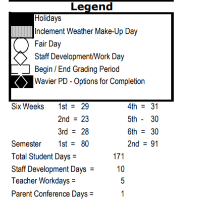 District School Academic Calendar Key for Learning Alt Center (lacey)