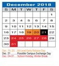 District School Academic Calendar for Mcmath Middle for December 2018