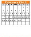 District School Academic Calendar for Rivera El for February 2019