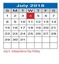 District School Academic Calendar for Houston Elementary for July 2018