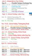 District School Academic Calendar Legend for Mcmath Middle