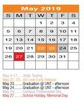 District School Academic Calendar for Paloma Creek Elementary for May 2019