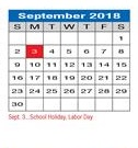 District School Academic Calendar for Community Ed for September 2018