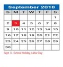 District School Academic Calendar for Eugenia Porter Rayzor Elementary for September 2018