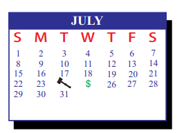 District School Academic Calendar for J J A E P for July 2018