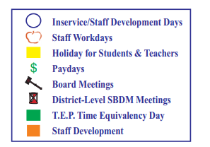 District School Academic Calendar Legend for Dr Thomas Esparza Elementary