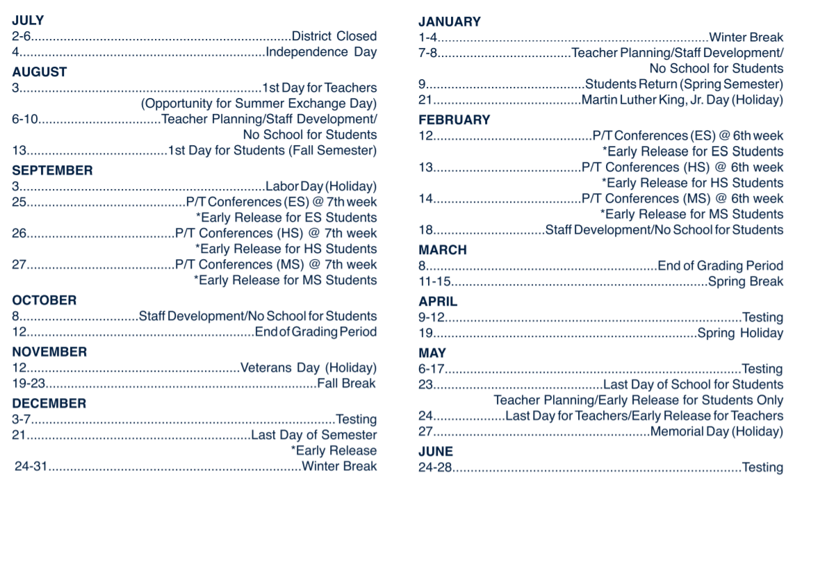 District School Academic Calendar Key for E-11 Central NW Elem