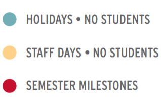 District School Academic Calendar Legend for Horizon Alternative Middle