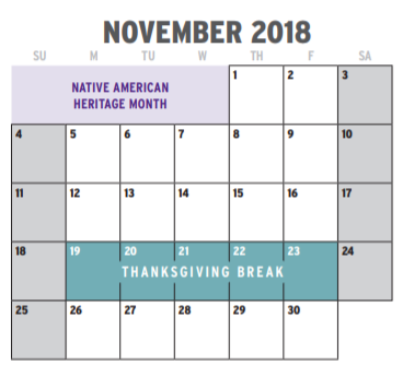 District School Academic Calendar for Westpark Elementary for November 2018