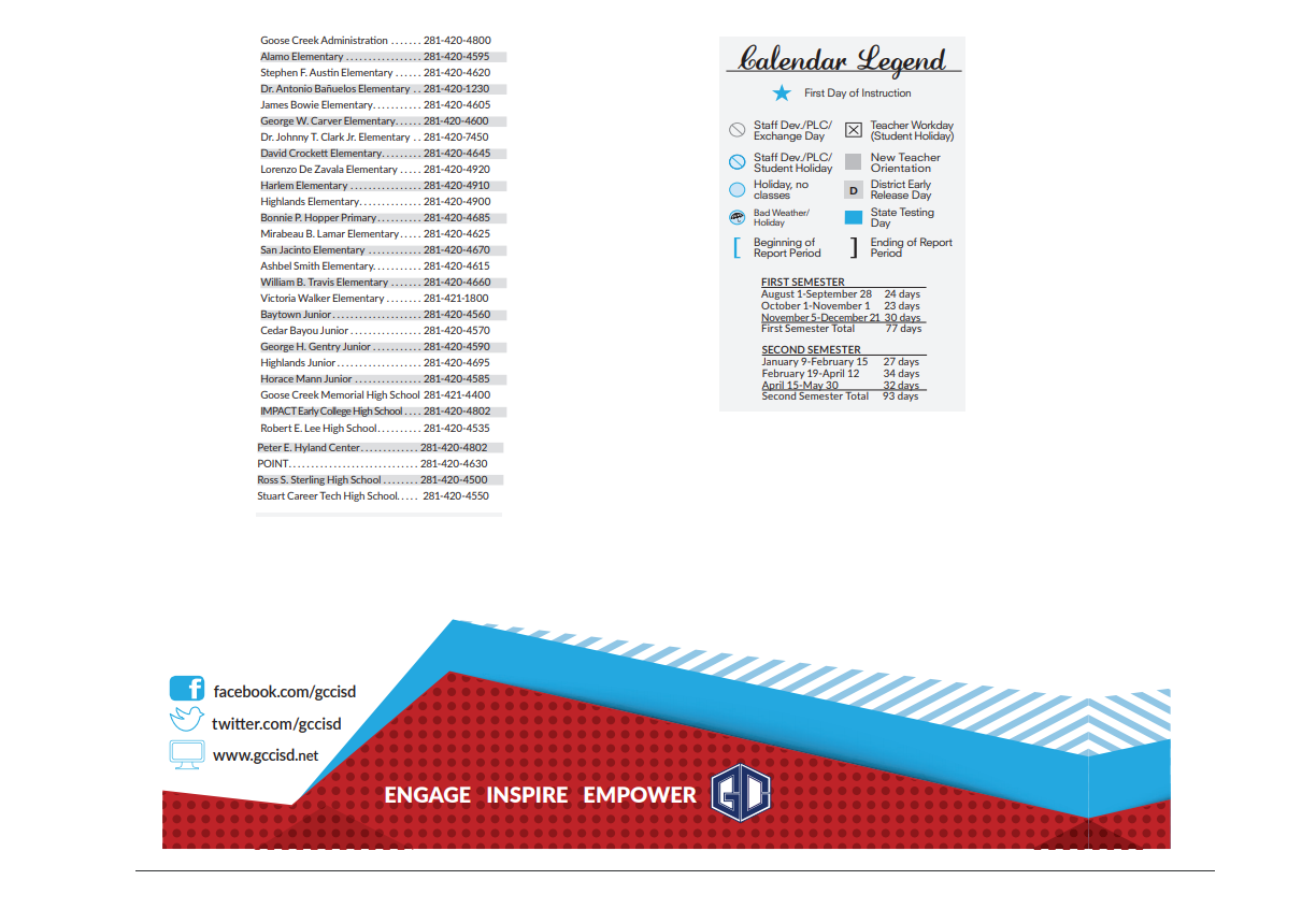 District School Academic Calendar Key for Excel Academy (murworth)