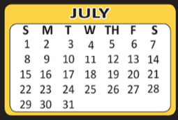 District School Academic Calendar for Hac Daep High School for July 2018