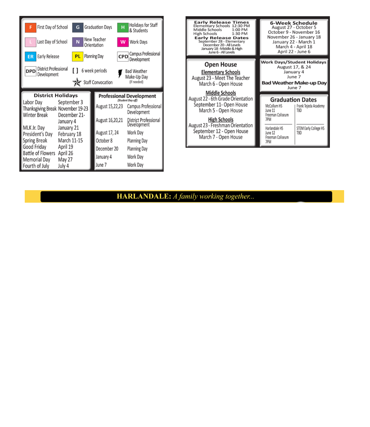 District School Academic Calendar Key for Jewel C Wietzel Center