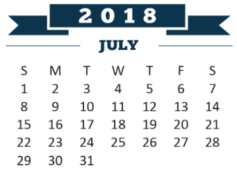 District School Academic Calendar for Coakley Middle for July 2018