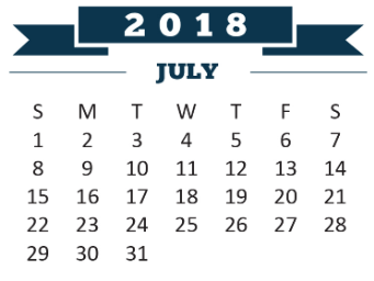 District School Academic Calendar for Cameron Co J J A E P for July 2018