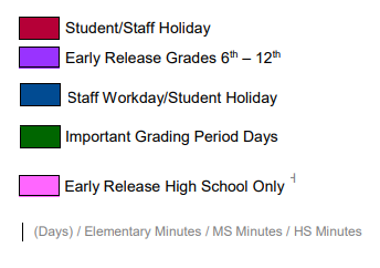 District School Academic Calendar Legend for New El #6