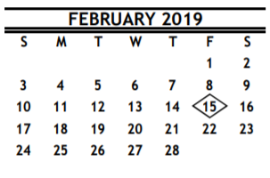 District School Academic Calendar for Briarmeadow Middle School for February 2019