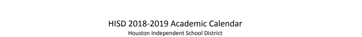 District School Academic Calendar for Sharpstown Middle