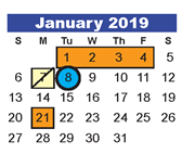 District School Academic Calendar for Lakeland Elementary for January 2019