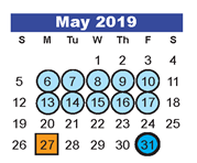 District School Academic Calendar for Humble High School for May 2019