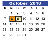 District School Academic Calendar for Kingwood Park High School for October 2018