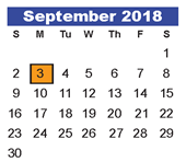 District School Academic Calendar for Elm Grove Elementary for September 2018
