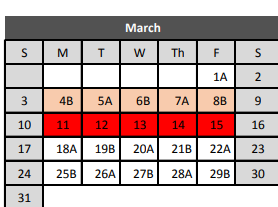 District School Academic Calendar for Heritage Elementary for March 2019