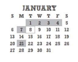 District School Academic Calendar for Nitsch Elementary for January 2019