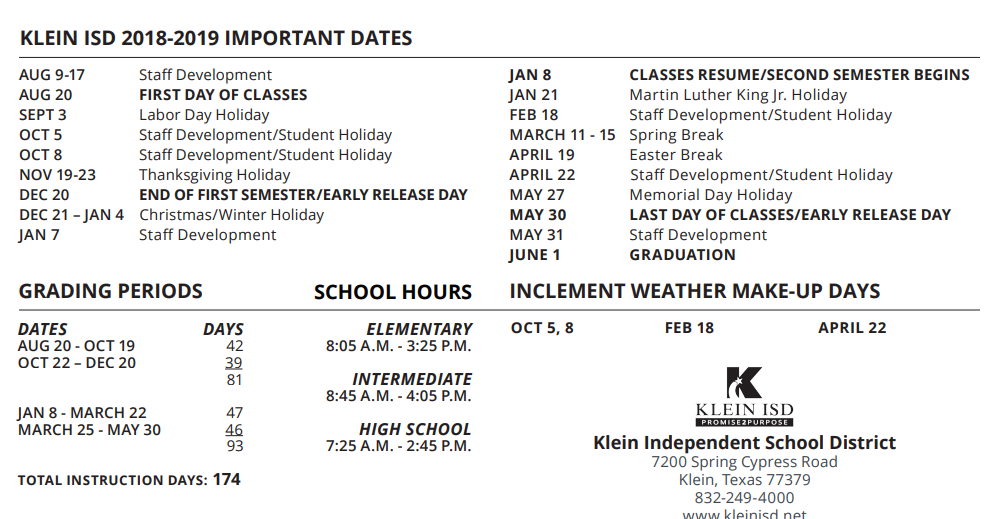 District School Academic Calendar Key for Hassler Elementary